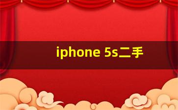 iphone 5s二手